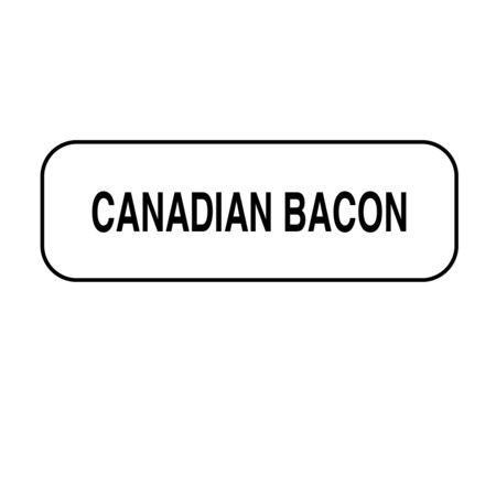 Nevs Canadian Bacon Label 1/2" x 1-1/2" DIET-508
